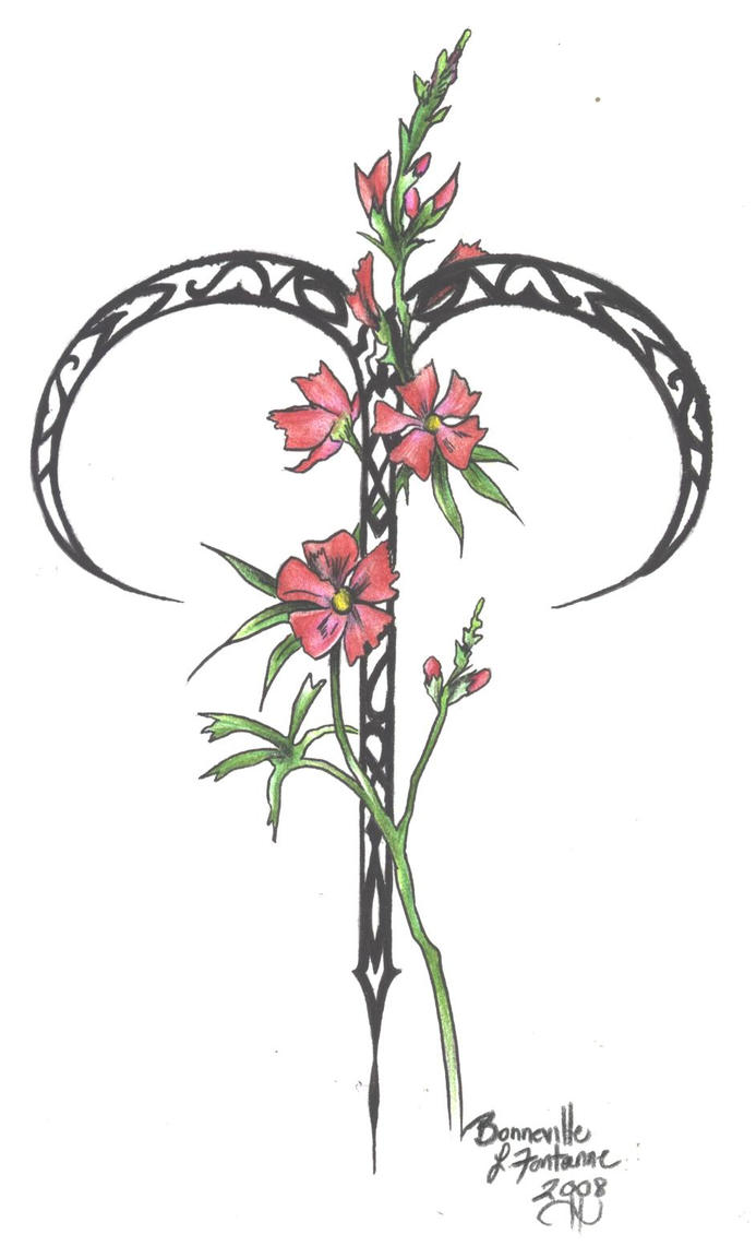 Zodiac Flower Design: Aries | Flower Tattoo