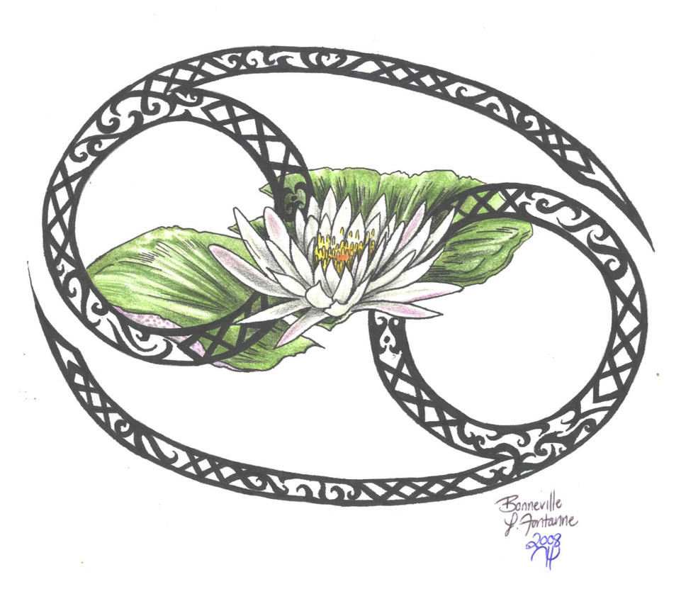 Zodiac Flower Design: Cancer - flower tattoo