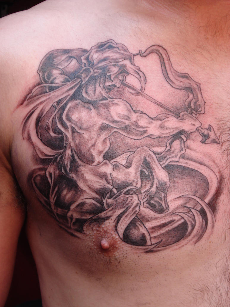 Centaur - chest tattoo