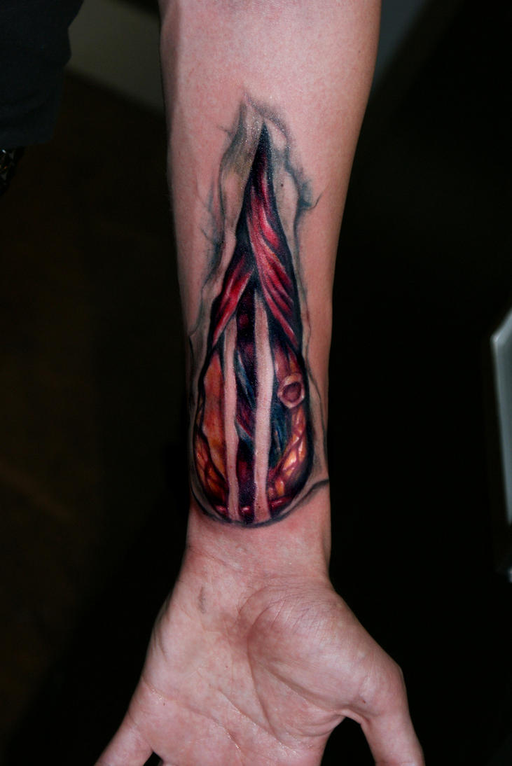 Wrist wound - sleeve tattoo