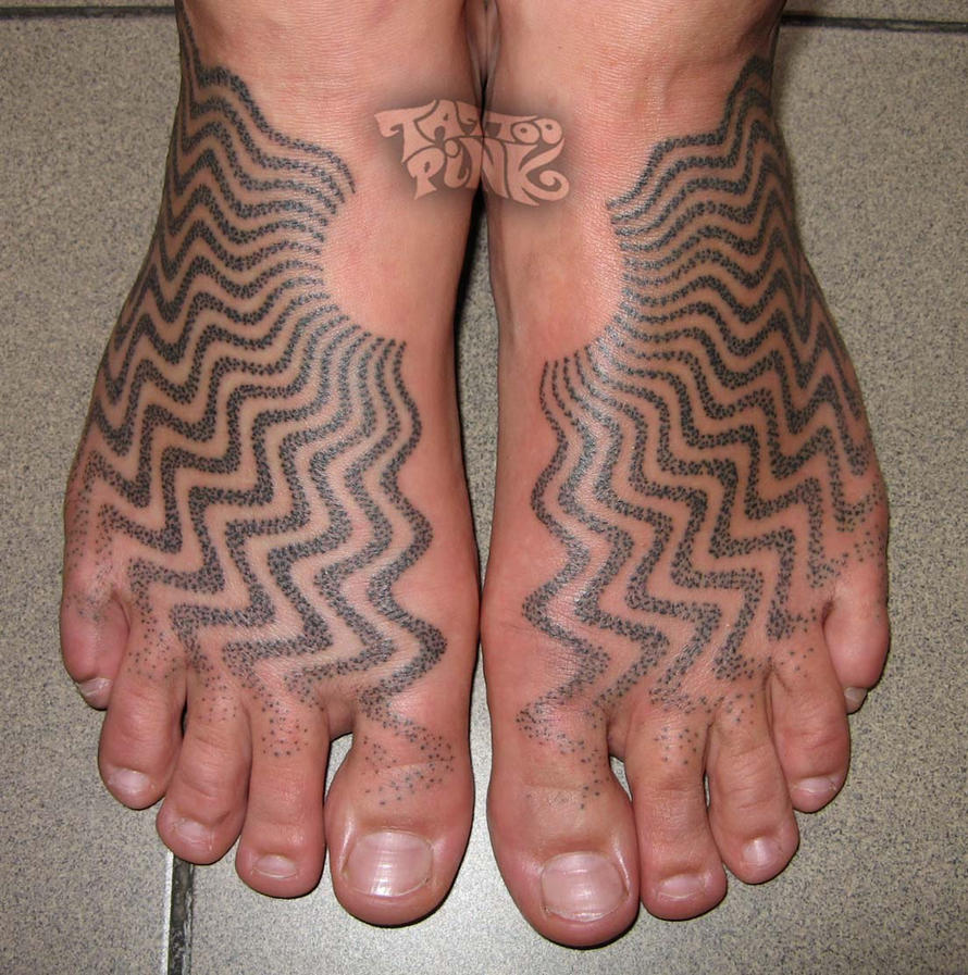 tattoo of his son's feet,