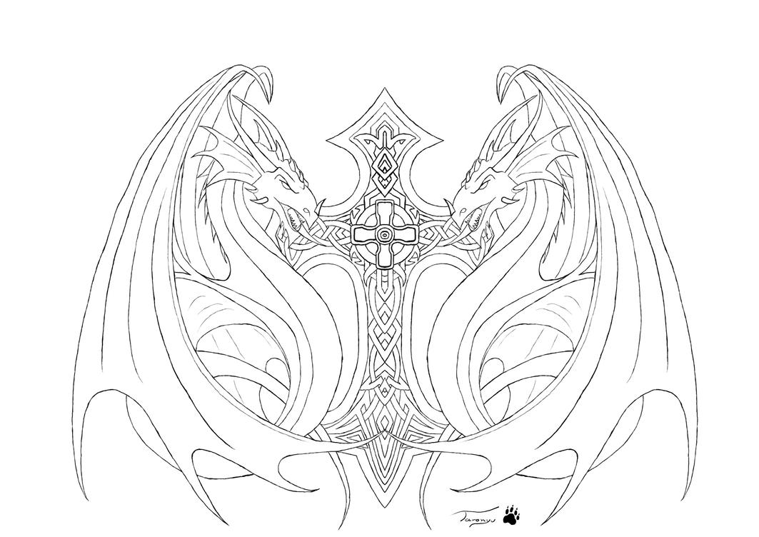 Dragon Tattoo Design by 5C0RM