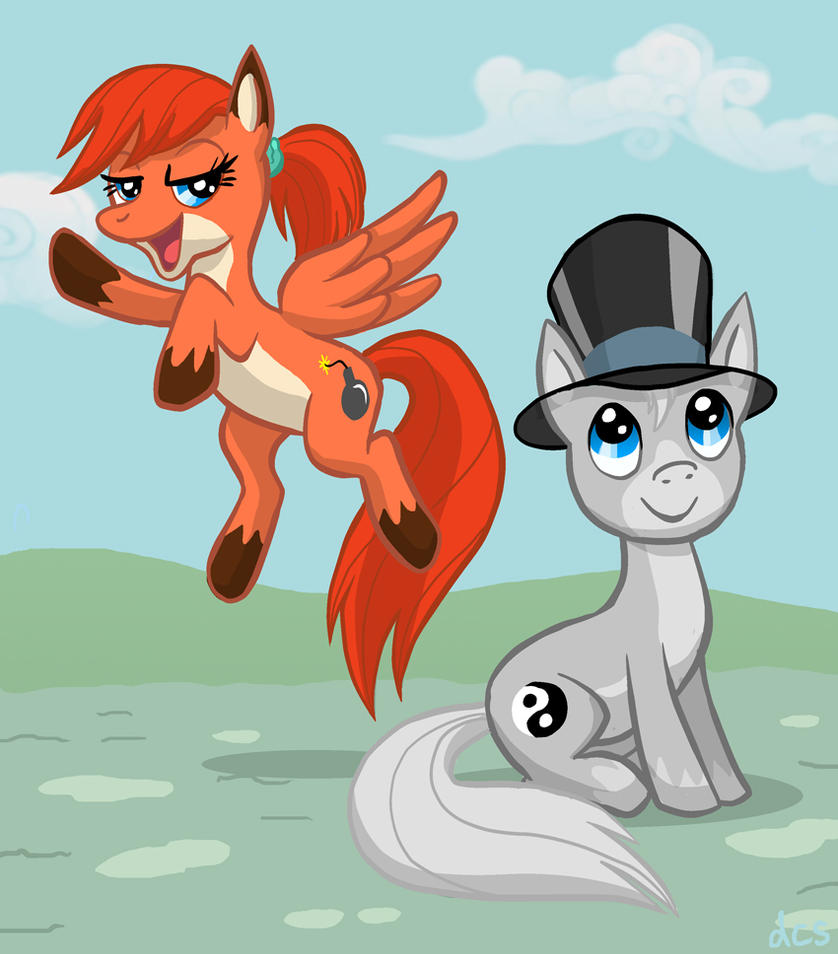Ozy and Millie in Equestria