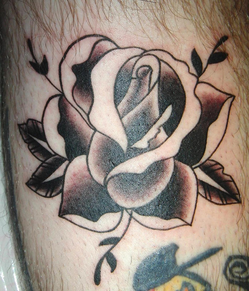 oldschool rose tattoo by