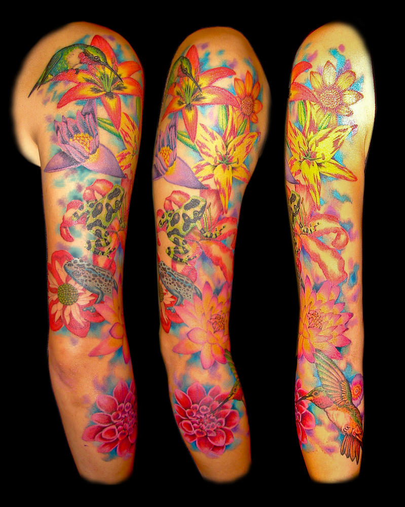 Flower sleeve 2 | Flower Tattoo