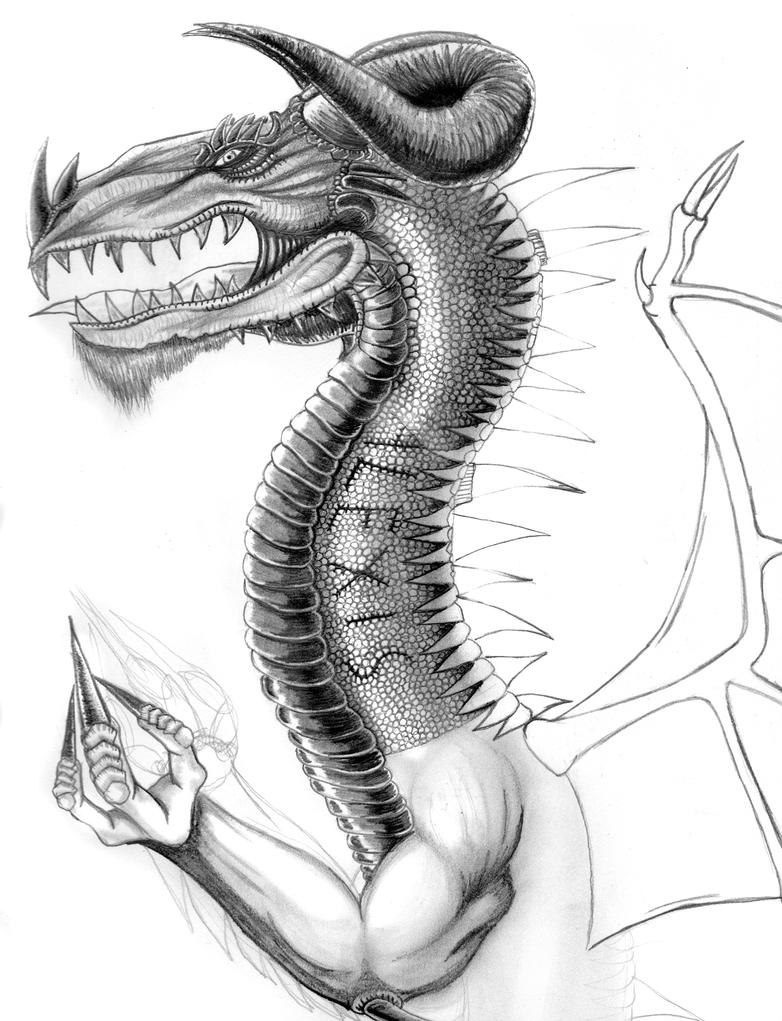 dragon tatto by nobodyschaos
