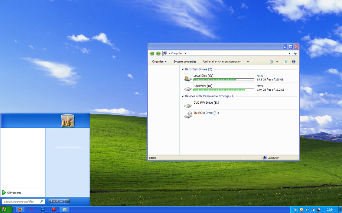 Windows XP theme for Windows 7