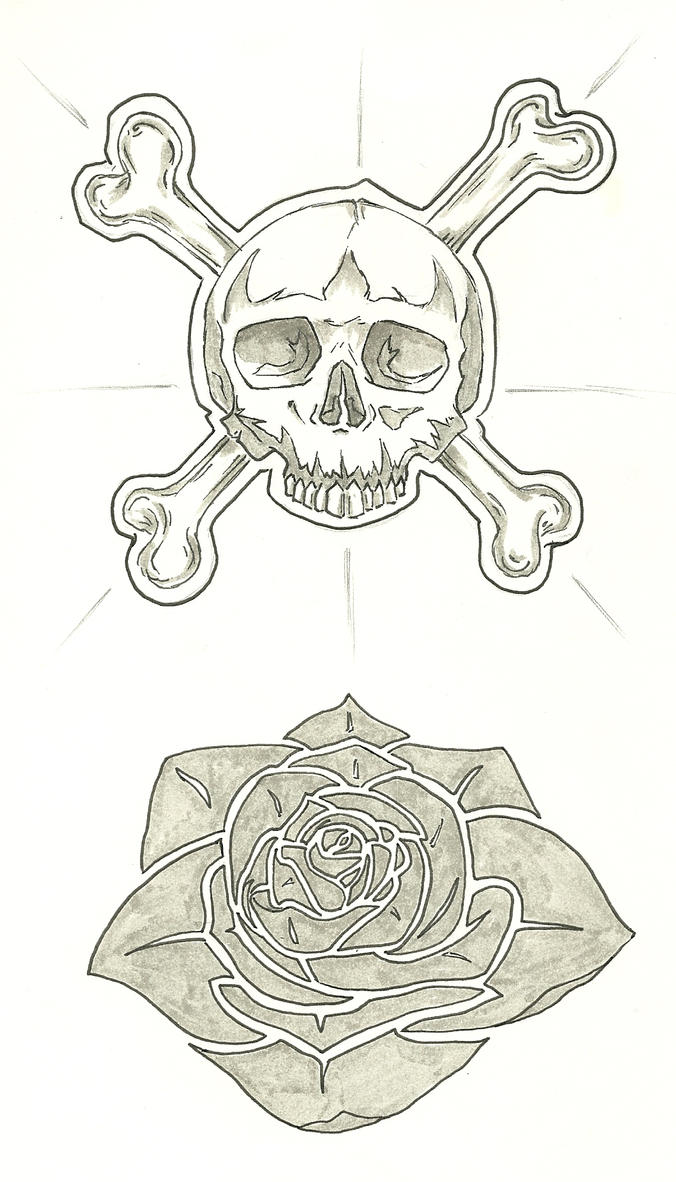 Scull flower Tattoo | Flower Tattoo