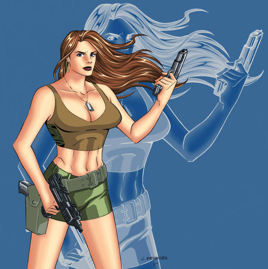 Hot Chick and Her Guns by *wardogs101 on deviantART