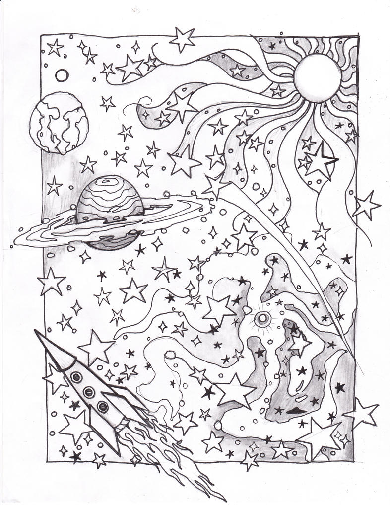 abstract space coloring pages - photo #2