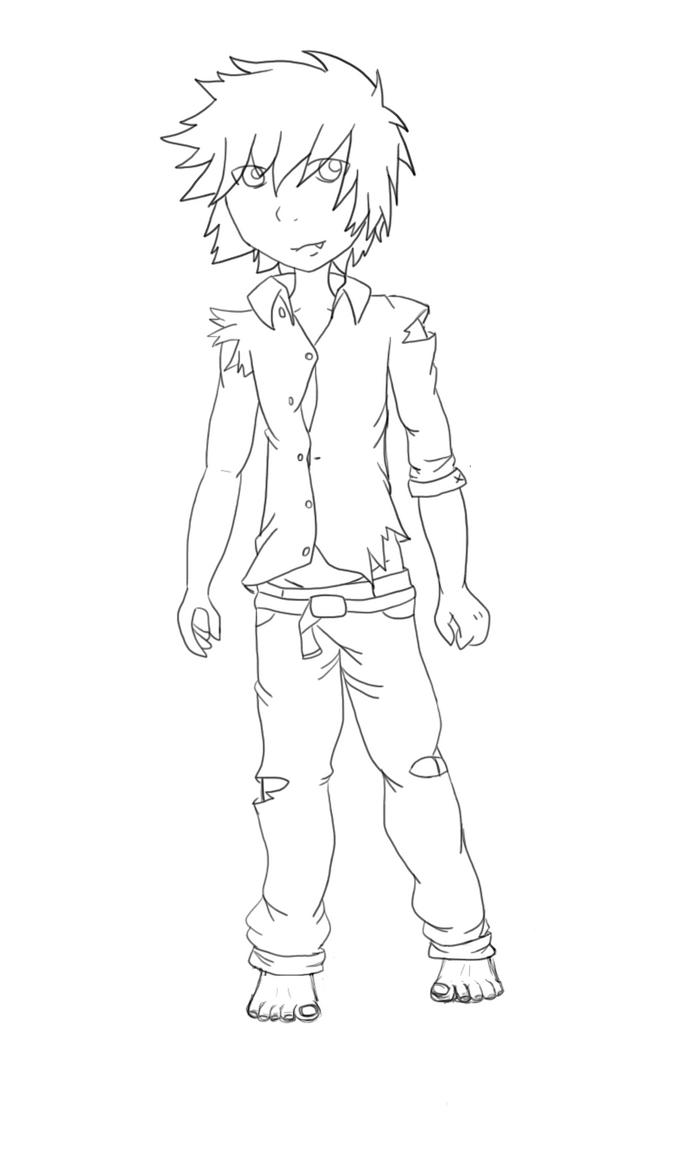 Anime Wolf Boy Pages Coloring Pages