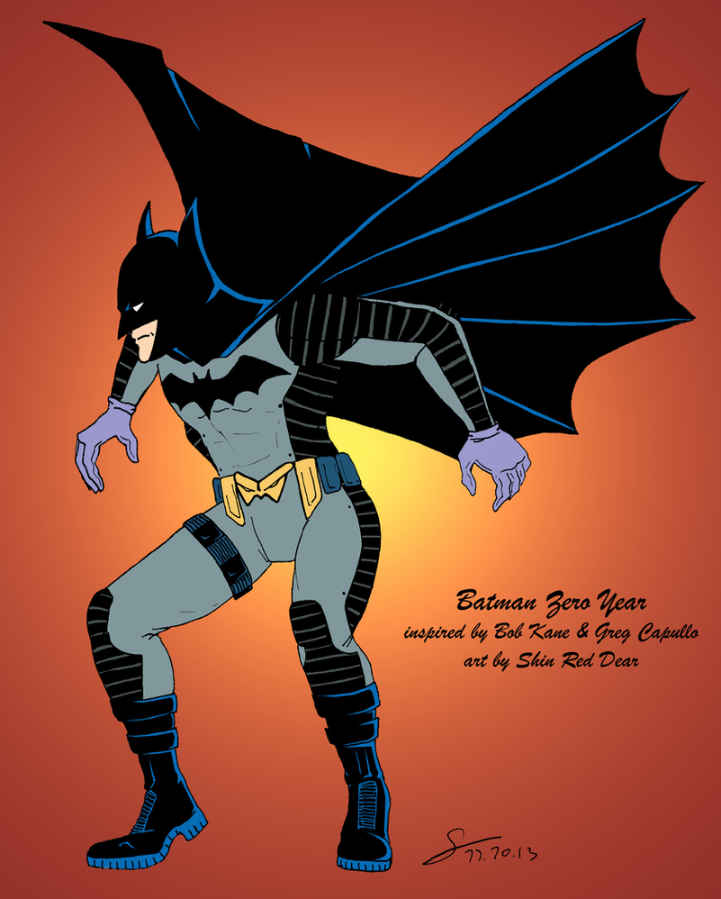 Batman Zero Year Tribute: The Bob Kane pose by ShinRedDear on ...