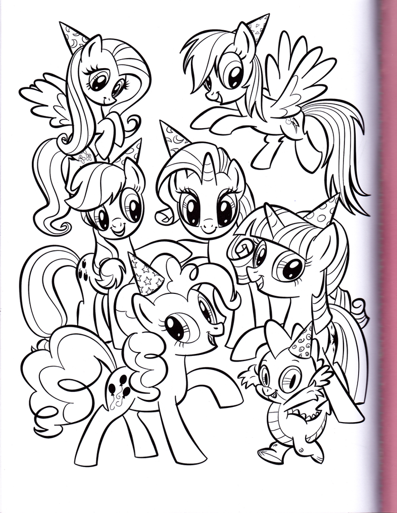 mane 6 coloring pages - photo #2