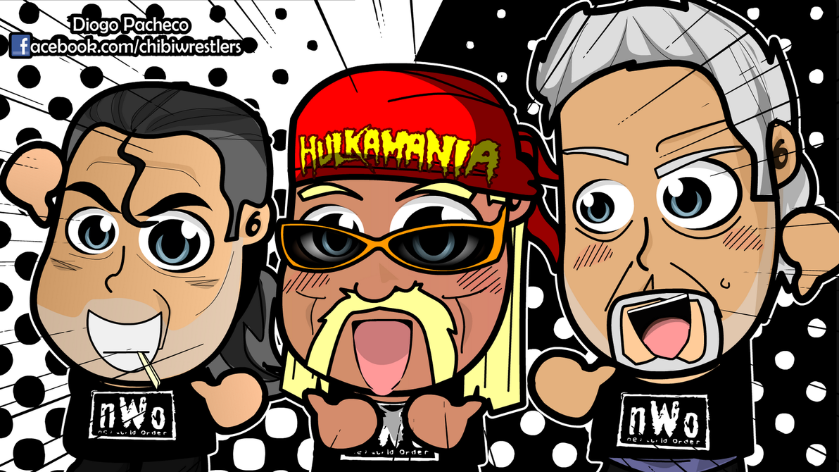 Hulk Hogan, Scott Hall and Kevin Nash - WWE Chibi by kapaeme