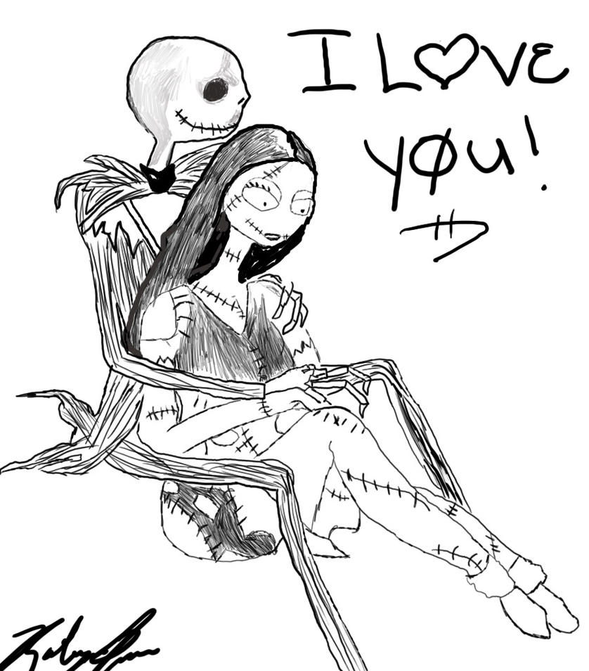 jack and sally coloring pages - photo #9