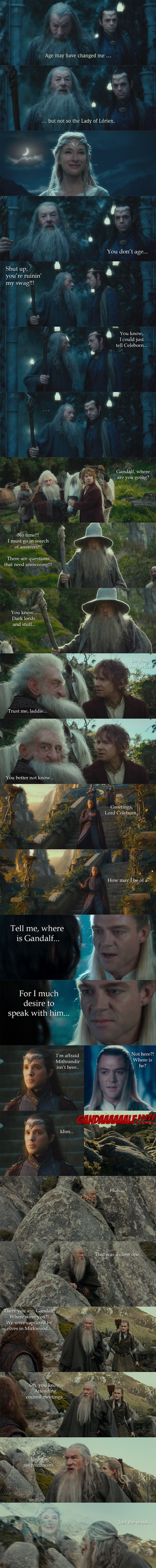 The Hobbit - The many adventures of Gandalf... by yourparodies