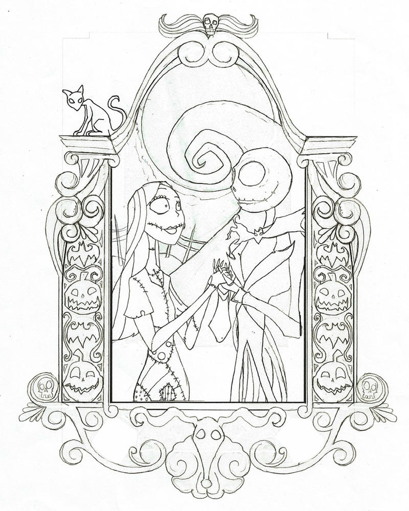 jack skellington and sally coloring pages - photo #46