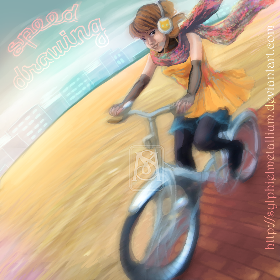 Speed drawing-Me on my bicycle by *sylphielmetallium on deviantART