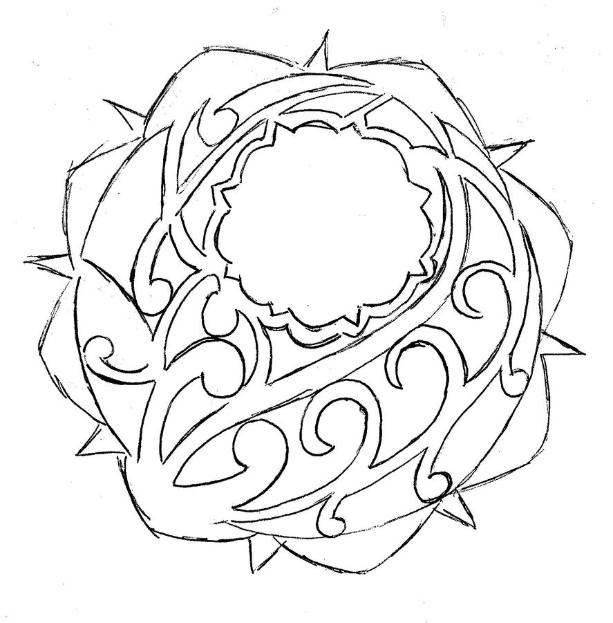 rose tribal design by