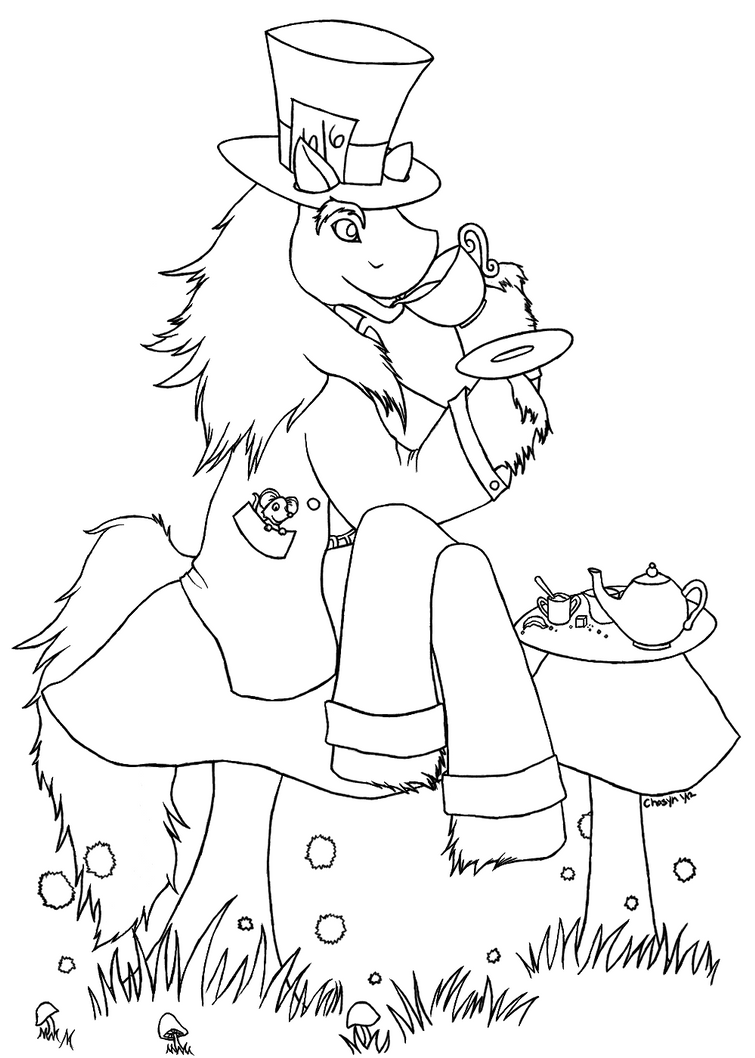 mad hatter coloring pages - photo #28
