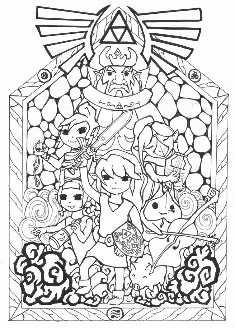 zelda the windwaker coloring pages - photo #15