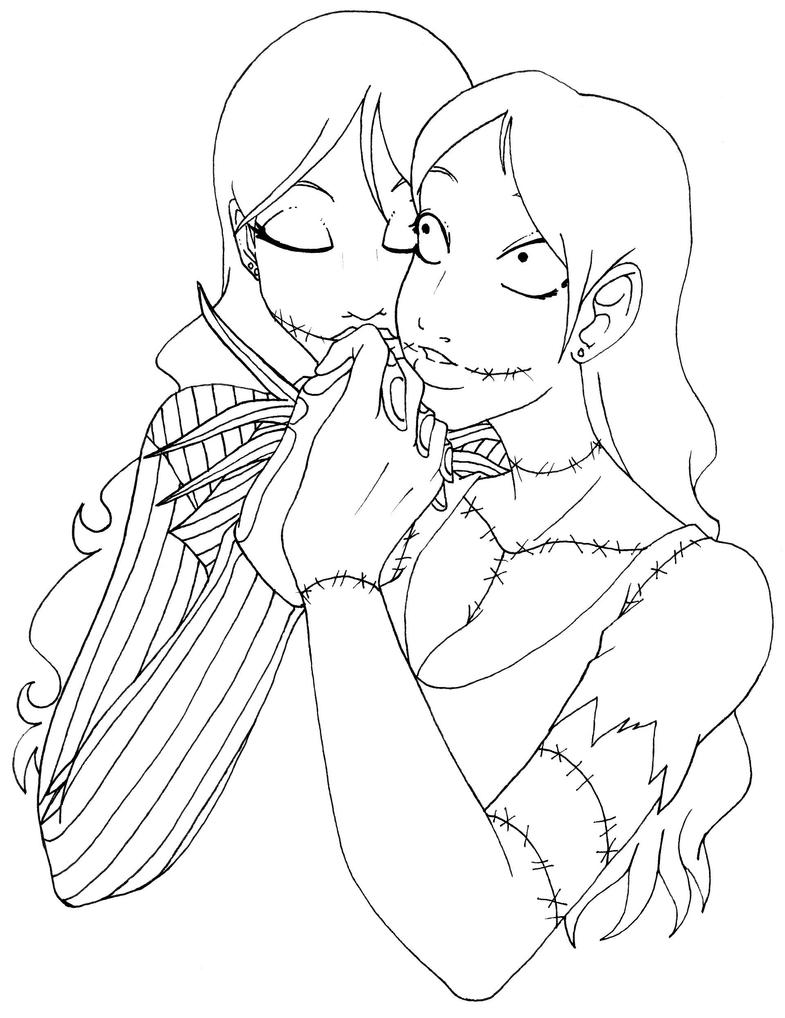jack and sally coloring pages - photo #30