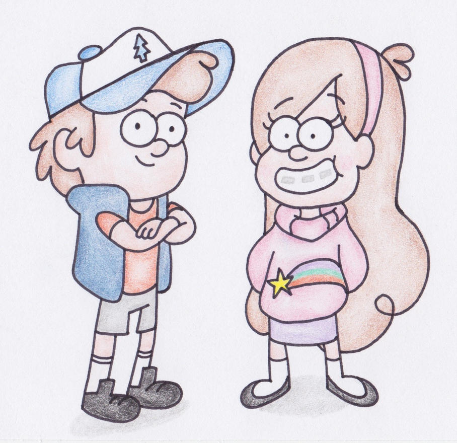 Dipper and Mabel Drawing by sophiemai on DeviantArt