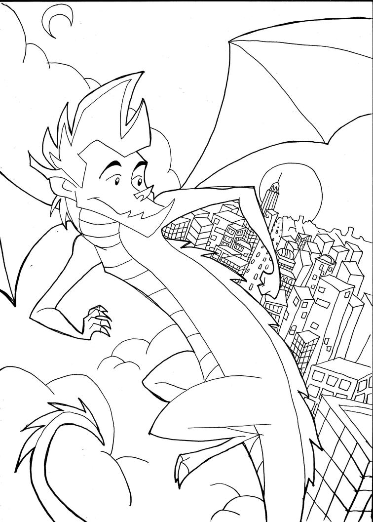 jake long american dragon coloring pages - photo #33