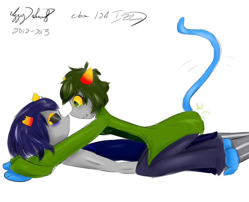 Nepeta and Equius by ebazii on DeviantArt