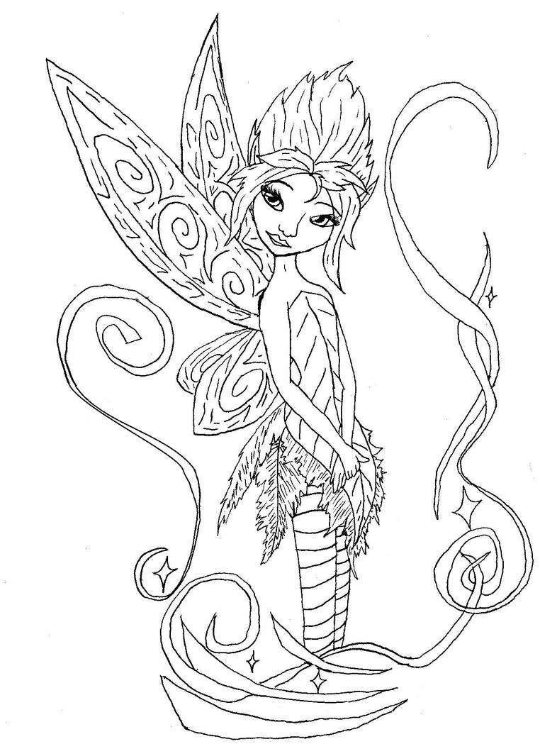 fairies and pixies coloring pages - photo #28