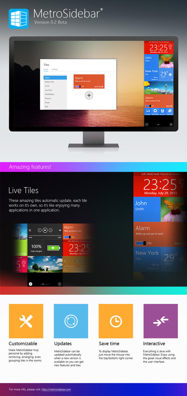 MetroSidebar The new generation of Windows Sidebar
